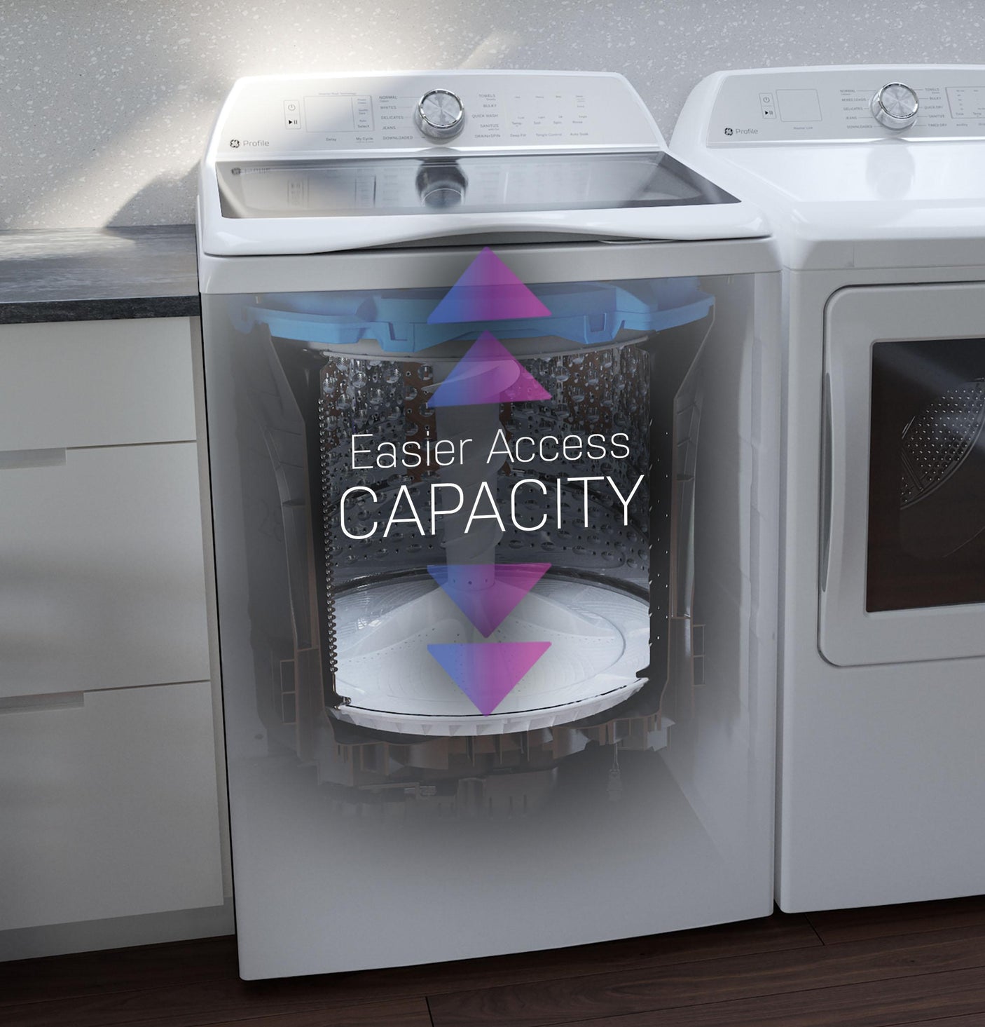 GE Profile™ ENERGY STAR® 5.0 cu. ft. Capacity Washer with Smarter Wash Technology and FlexDispense™