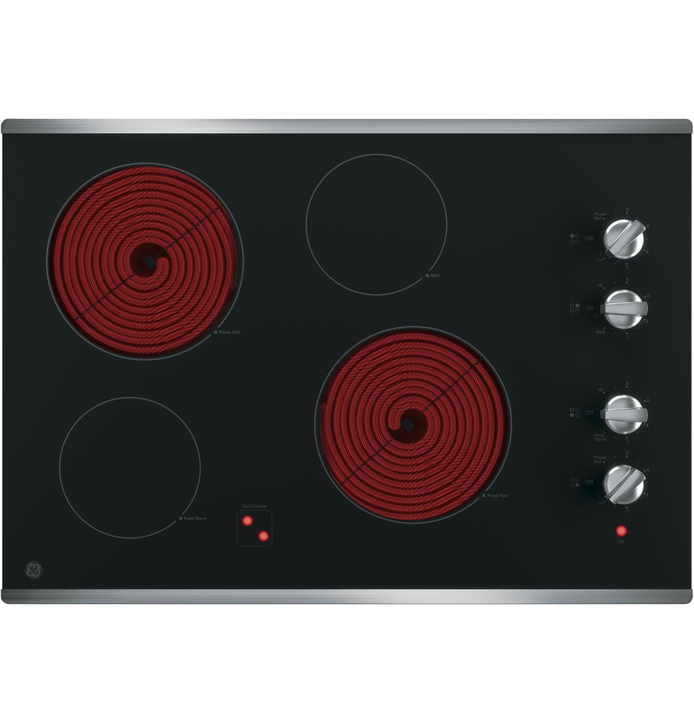 GE® 30" Built-In Knob Control Electric Cooktop