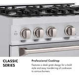 ZLINE 48 in. 6.7 cu. ft. Classic Double Oven Gas Range with 8 Burner Cooktop in Stainless Steel (CGR48)