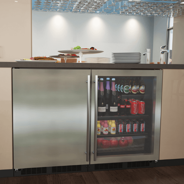 24-In Low Profile Built-In Refrigerator With Maxstore Bin And Door Storage with Door Style - Stainless Steel, Door Swing - Left