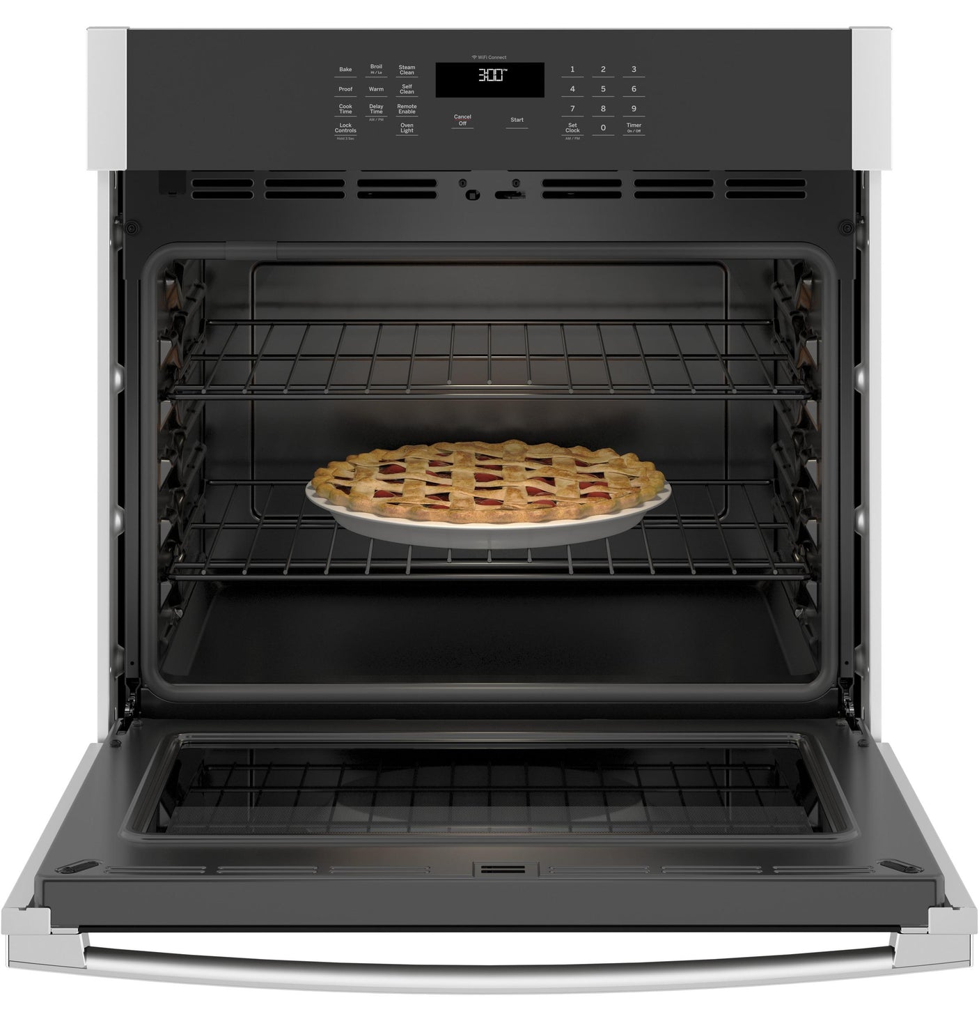 GE® 30" Smart Built-In Self-Clean Single Wall Oven with Never-Scrub Racks