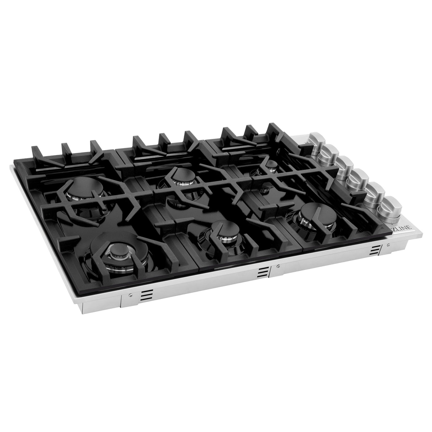 ZLINE Dropin Cooktop in Stainless Steel (Gas) (RC36-PBT) [Color: ZLINE 36" Gas Cooktop with 6 Gas Burners and Black Porcelain Top (RC36-PBT)]