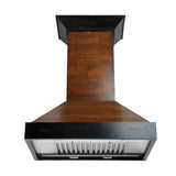 ZLINE Ducted Wooden Wall Mount Range Hood in Antigua and Walnut with Remote Motor (KBAR-RS)