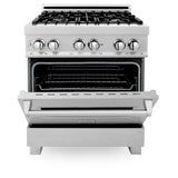 ZLINE 30 in. 4.0 cu. ft. Dual Fuel Range with Gas Stove and Electric Oven in All DuraSnow Stainless Steel with Color Door Options (RAS-SN-30) [Color: DuraSnow Stainless Steel]