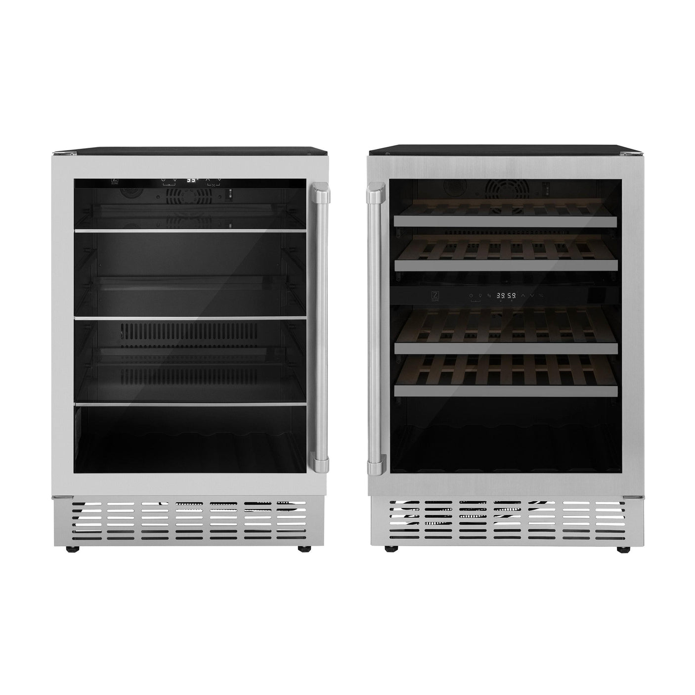 ZLINE Kitchen Package with 24" Wine Cooler and 24" Beverage Fridge (2KP-RBV-RWV)