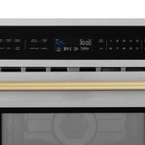 ZLINE Autograph Edition 30? 1.6 cu ft. Built-in Convection Microwave Oven in Stainless Steel and Champagne Bronze Accents (MWOZ-30-CB)