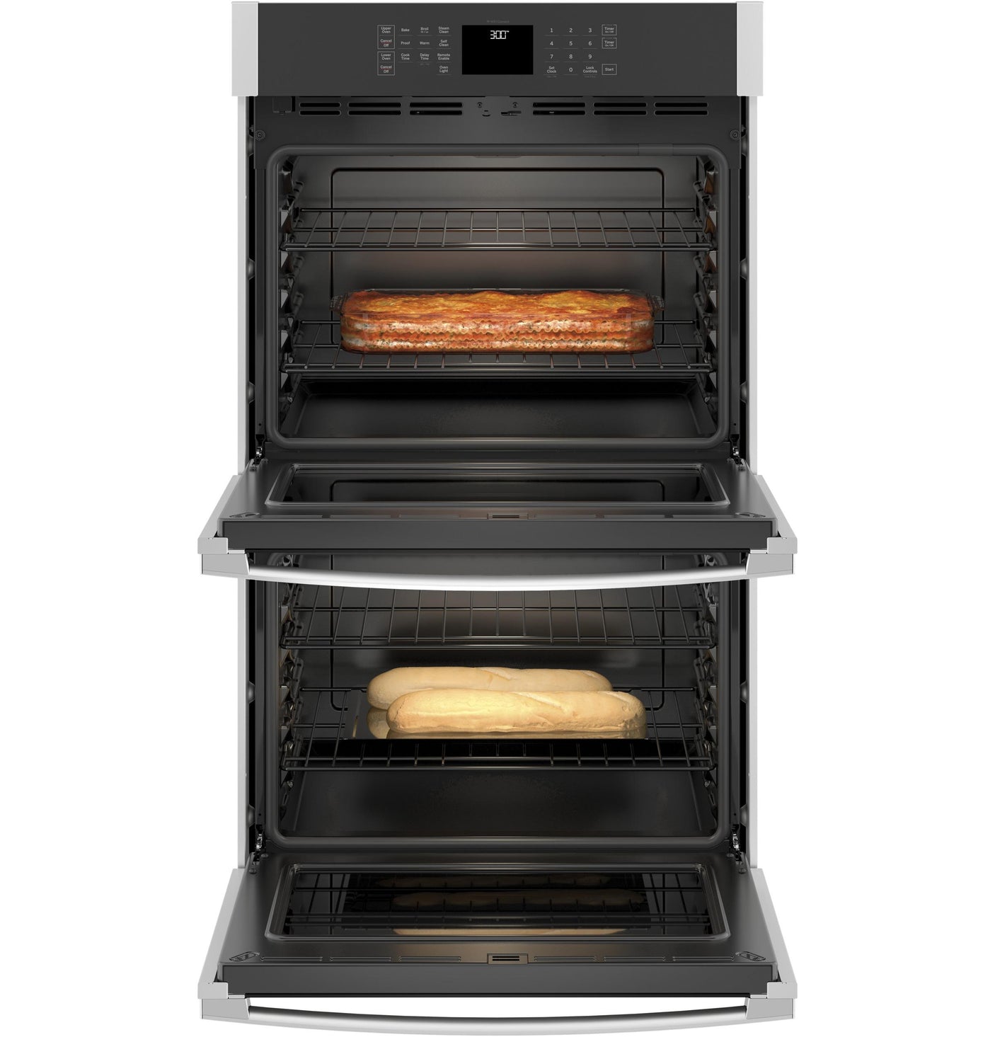 GE® 30" Smart Built-In Self-Clean Double Wall Oven with Never-Scrub Racks