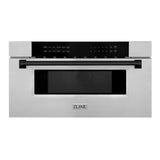 ZLINE Autograph Edition 30" 1.2 cu. ft. Built-In Microwave Drawer in Stainless Steel with Accents (MWDZ-30) [Color: Matte Black]