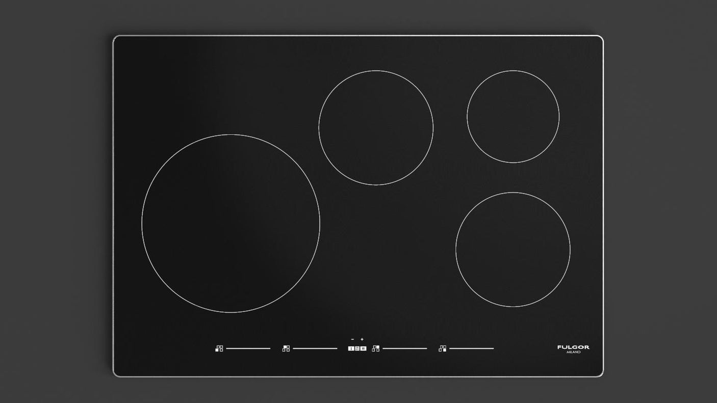 30" INDUCTION COOKTOP WITH BRUSHED ALUMINUM TRIM