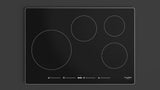 30" INDUCTION COOKTOP WITH BRUSHED ALUMINUM TRIM