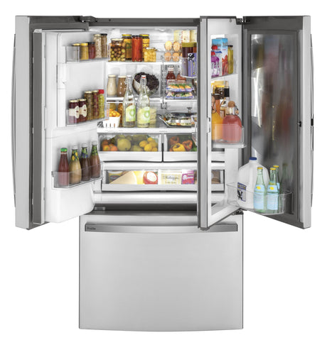 GE Profile™ 22.1 Cu. Ft. Counter-Depth Fingerprint Resistant French-Door Refrigerator with Door In Door and Hands-Free AutoFill