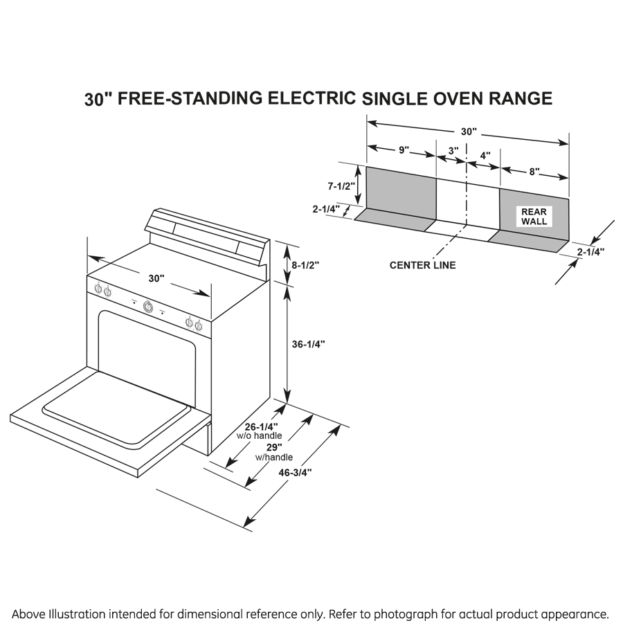 GE® ENERGY STAR® 30" Free-Standing Electric Range