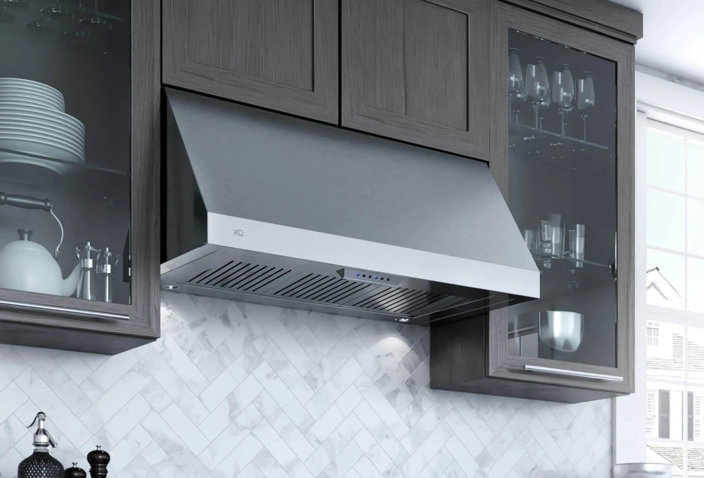 36" 1000 CFM Italian Made Pro Hood Range Hood Stainless