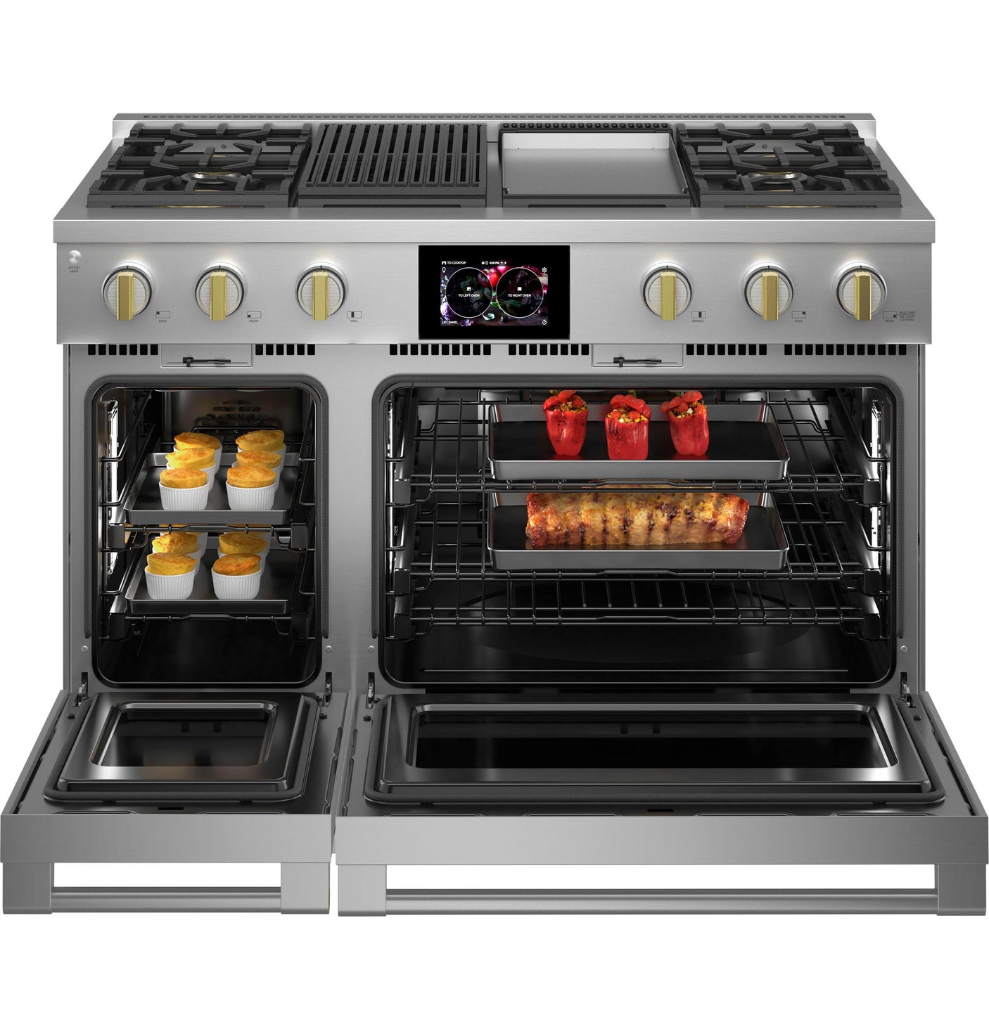 Monogram 48" Dual-Fuel Professional Range with 4 Burners, Grill, and Griddle