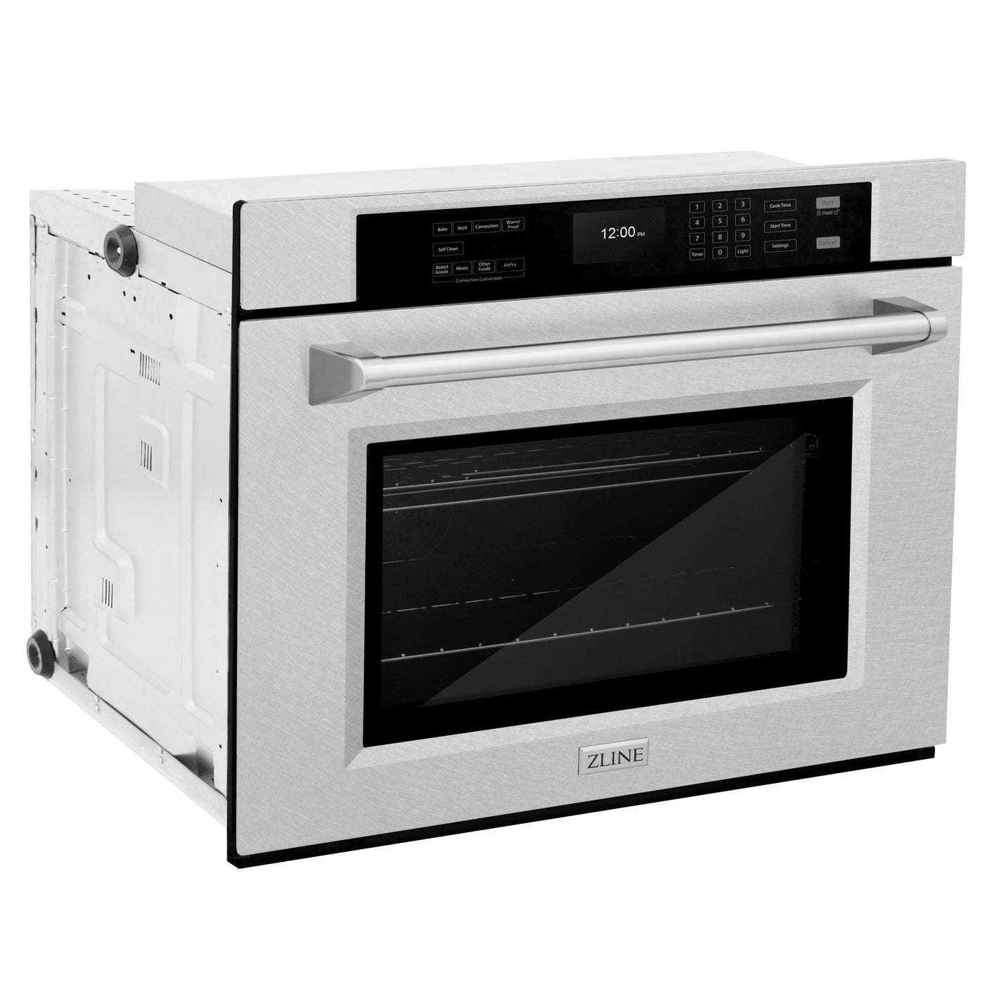 ZLINE 30 in. Professional True Convection Single Wall Oven with Air Fry and Self Clean in DuraSnow' Stainless Steel (WASS-30)