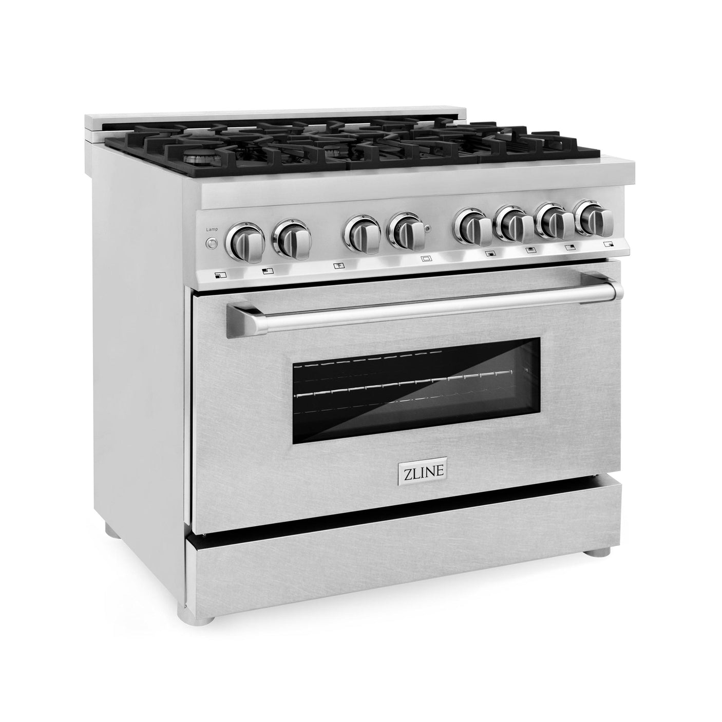 ZLINE 36 in. Dual Fuel Range with Gas Stove and Electric Oven in Stainless Steel (RA36) [Color: DuraSnow Stainless Steel]