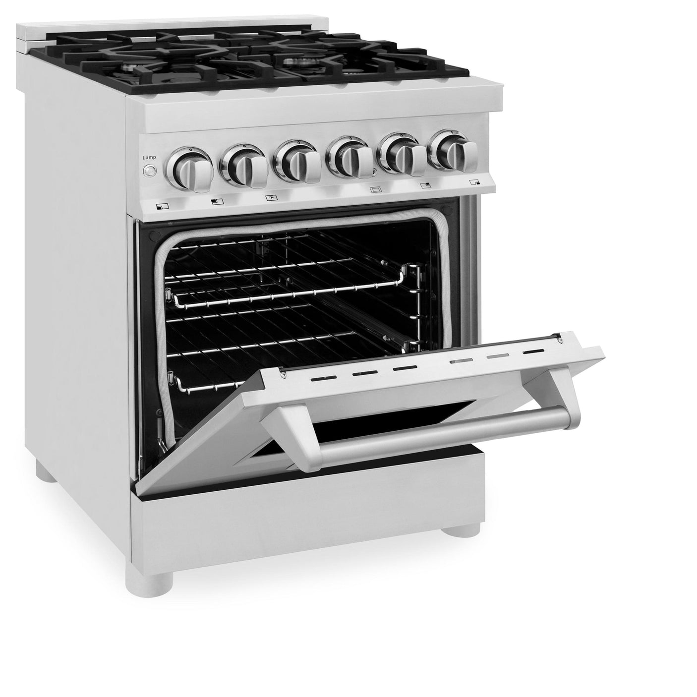 ZLINE 24 in. Professional Dual Fuel Range with Color Door Options (RA24) [Color: Blue Gloss]