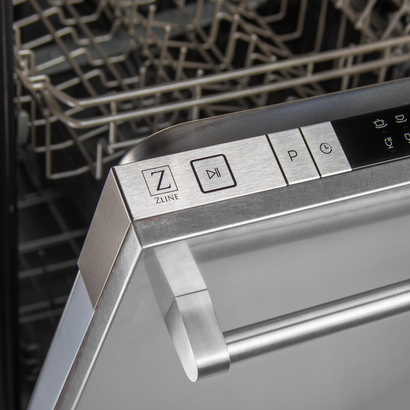 ZLINE 24 in. Top Control Dishwasher with Stainless Steel Tub and Traditional Style Handle, 52dBa (DW-24) [Color: DuraSnow Stainless Steel]