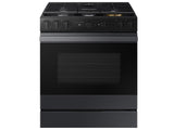 Bespoke 6.0 cu. ft. Smart Slide-In Gas Range with Air Sous Vide & Air Fry in Matte Black Steel