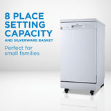 Danby 18" Wide Portable Dishwasher in White ()