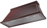 Nostalgie 60 Inch Burgundy Wall Mount Convertible Range Hood