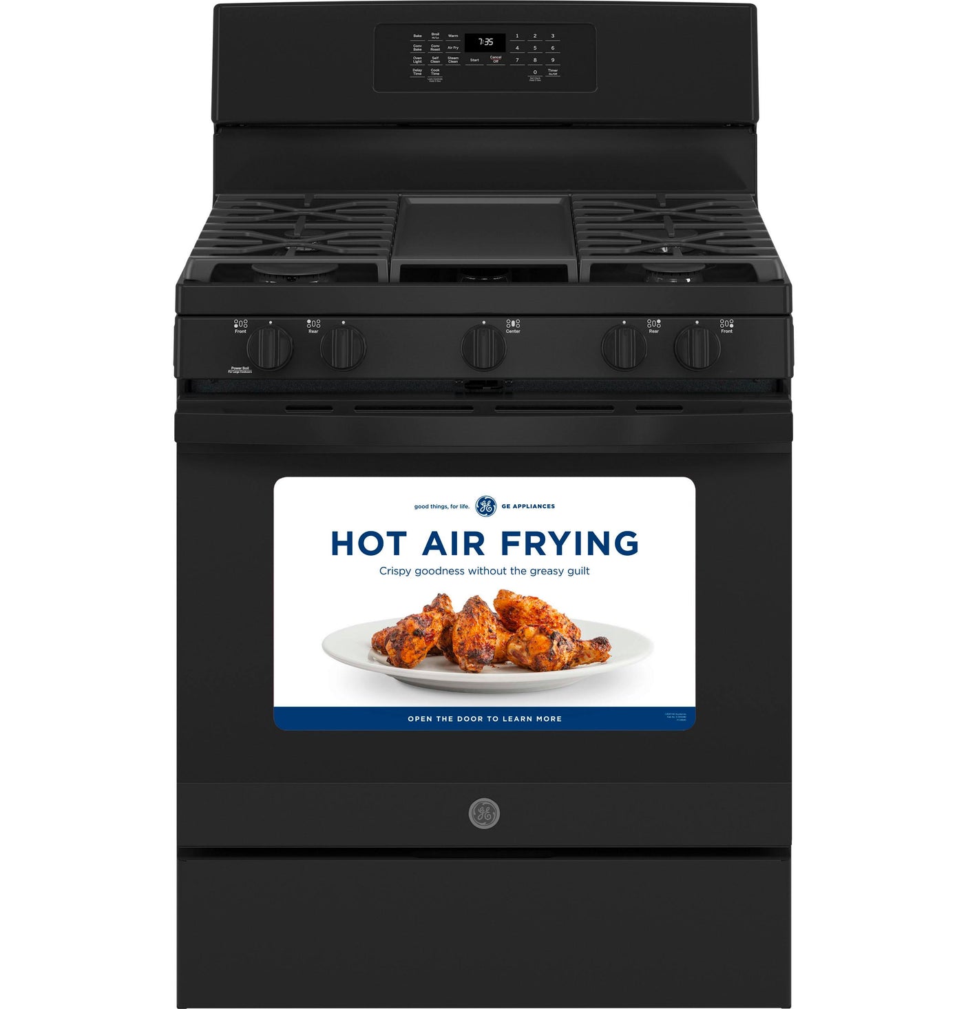 GE® 30" Free-Standing Gas Convection Range with No Preheat Air Fry