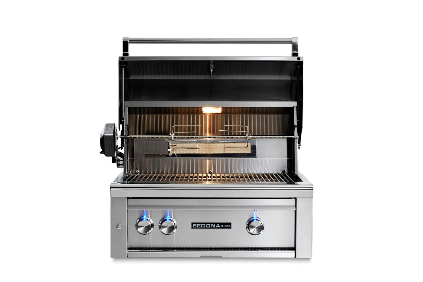 30" Sedona by Lynx Built In Grill with 2 Stainless Steel Burners and Rotisserie, NG