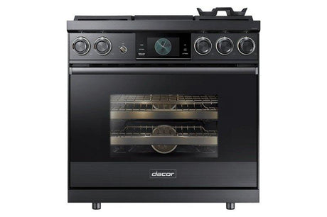 36" Pro Dual-Fuel Steam Range, Graphite Stainless Steel, Natural Gas