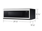 1.1 cu. ft. Bespoke Smart SLIM Over-the-Range Microwave with 400 CFM Hood Ventilation, Wi-Fi & Voice Control in White Glass