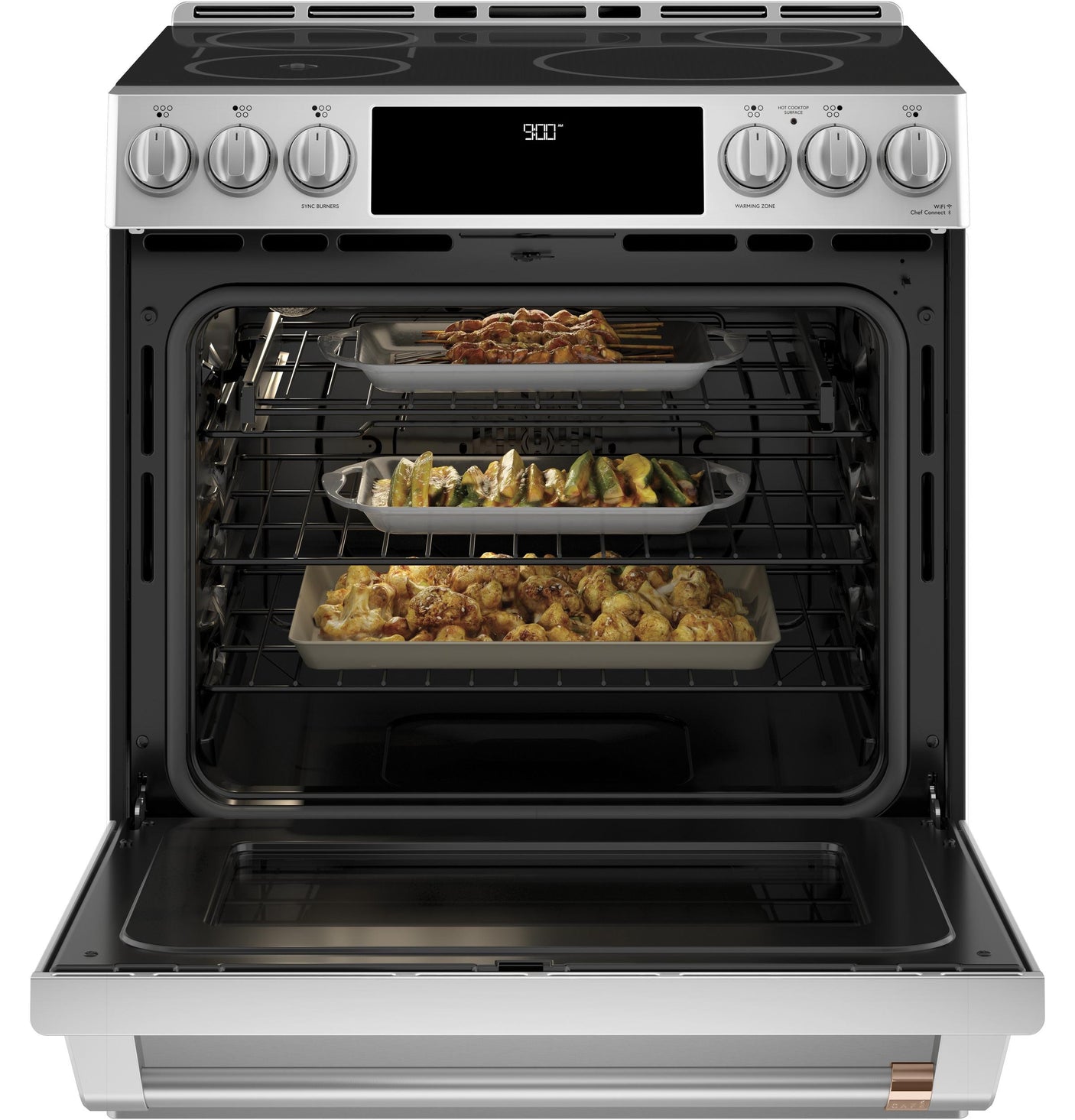 Café™ 30" Smart Slide-In, Front-Control, Induction and Convection Range with In-Oven Camera