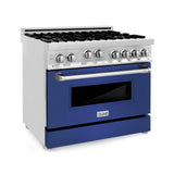 ZLINE 36" Professional 4.6 cu. ft. 6 Gas on Gas Range in Stainless Steel with Color Door Options (RG36) [Color: Stainless Steel]