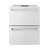 ZLINE 24 in. Touchstone 168 Can Outdoor-Rated Dual Refrigerator Drawer with Stainless Steel Doors (RDSO-ST-24)