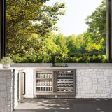 ZLINE 24 In. Touchstone Wine Cooler with Stainless Steel Glass Door and Matte Black Handle (RWDOZ-GS-24-MB)