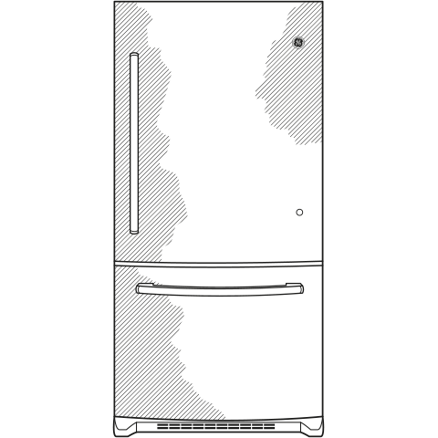 GE® ENERGY STAR® 20.9 Cu. Ft. Bottom-Freezer Refrigerator