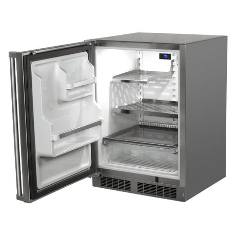 24-In Outdoor Built-In Refrigerator With Door Storage And Maxstore Bin with Door Style - Stainless Steel, Door Swing - Left