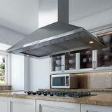 36" CCC 600/395 CFM Italian Made Island Range Hood Stainless