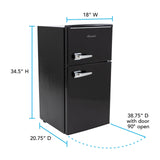 Avanti Retro Series Compact Refrigerator and Freezer, 3.0 cu. ft. - Black / 3.0 cu. ft.