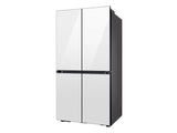 Bespoke 29 cu. ft. 4-Door Flex™ Refrigerator with Beverage Center™ & Customizable Door Panels in White Glass