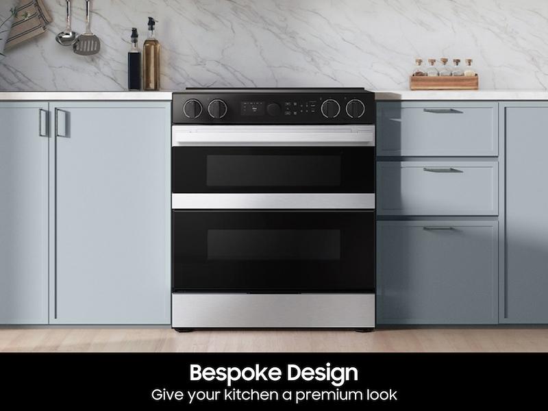 Bespoke Smart Slide-In Electric Range 6.3 cu. ft. with Flex Duo™ & Illuminated Precision Knobs in Stainless Steel