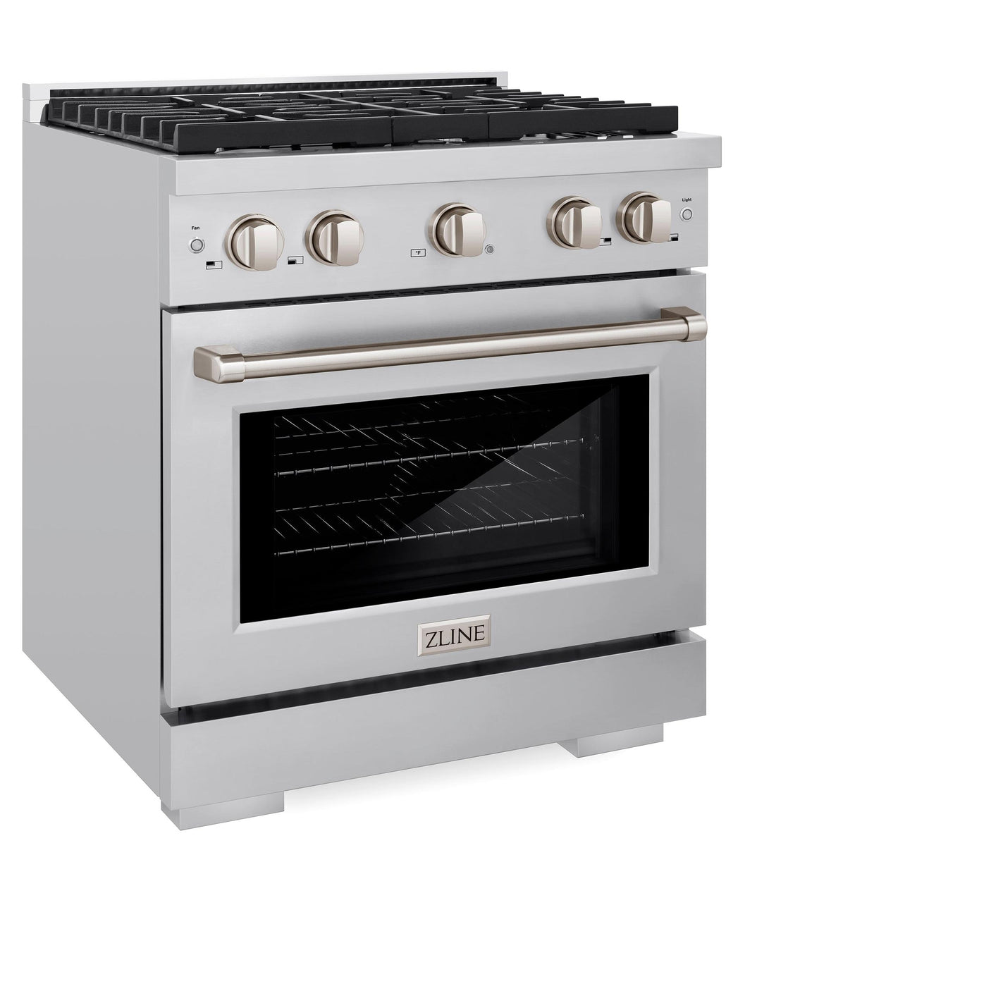 ZLINE 30 in. 4.2 cu. ft. Paramount Dual Fuel Range with 4 Burner Gas Cooktop and Electric Convection Oven in Stainless Steel (SDR30)