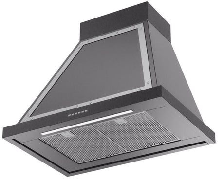 Nostalgie 30 Inch Glossy Black Wall Mount Convertible Range Hood