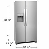 Frigidaire 22 Cu. Ft. 36" Counter Depth Side by Side Refrigerator