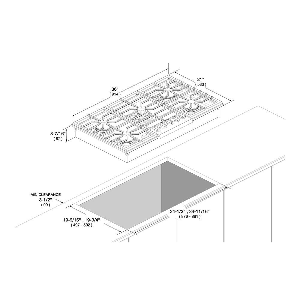 36" GAS COOKTOP