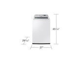 4.7 cu. ft. Large Capacity Smart Top Load Washer with Active WaterJet in White