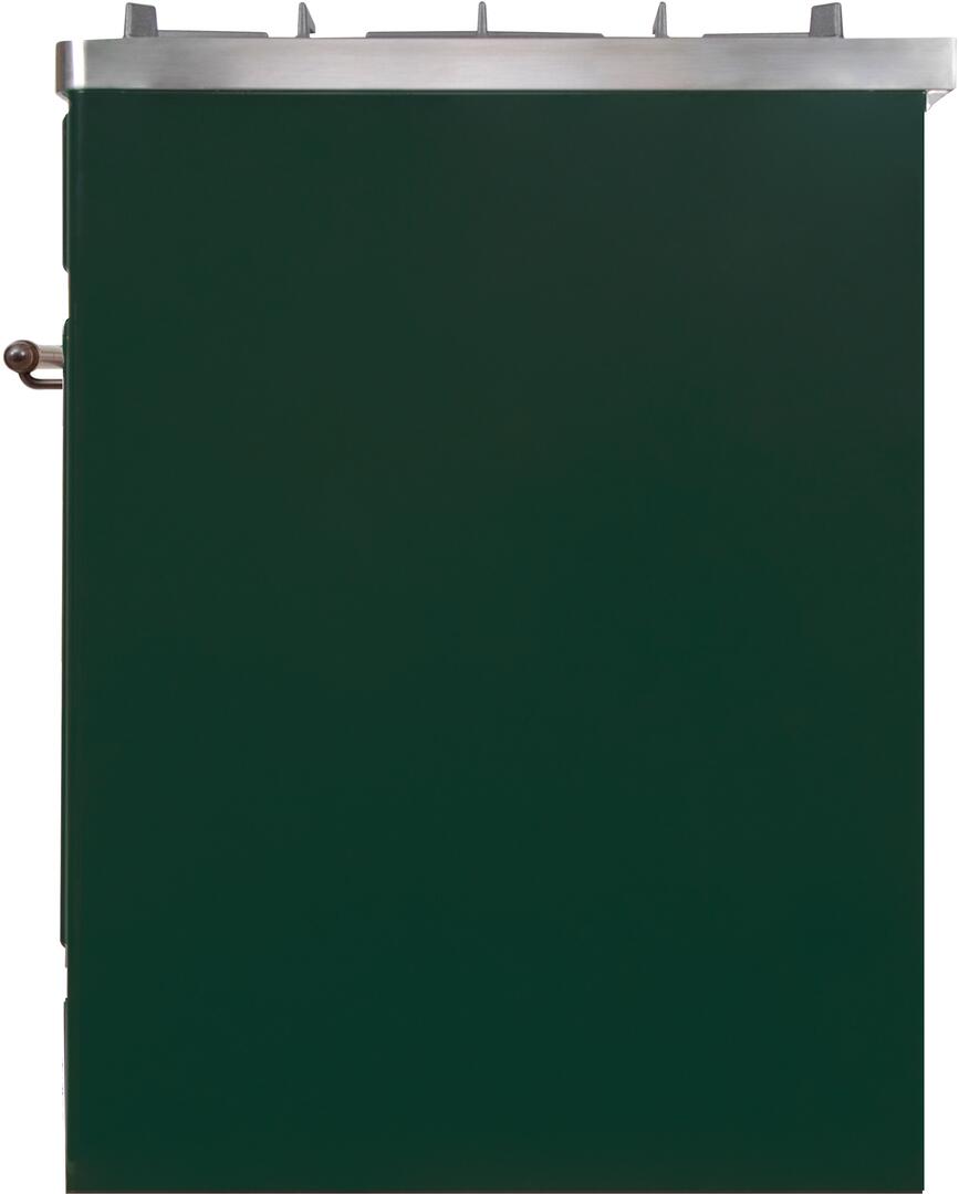 Majestic II 30 Inch Dual Fuel Natural Gas Freestanding Range in Emerald Green with Bronze Trim