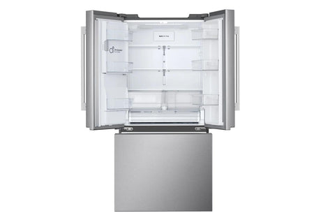 25 cu.ft. 3-Door French Door Refrigerator with Hybrid Handle Design and External Ice and Water Dispenser