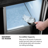 ZLINE 15 in. Touchstone Gourmet Ice Maker with Drain Pump and Solid Stainless Steel Door (IGMD-ST-15)