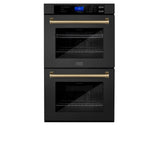 ZLINE 30" Autograph Edition Double Wall Oven with Self Clean and True Convection in Black Stainless Steel (AWDZ-30-BS) [Color: Champagne Bronze]