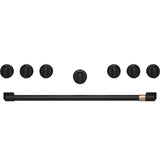 Café™ 36" Flat Black Handle & Knob Set for Pro Range and Rangetop