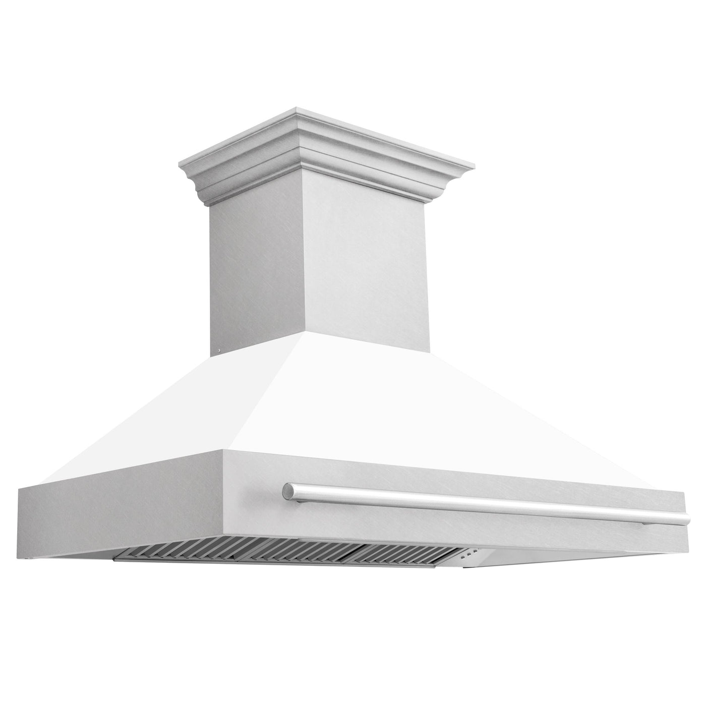 ZLINE 48 in. DuraSnow Stainless Steel Range Hood with Colored Shell Options (8654SNX-48) [Color: White Matte]